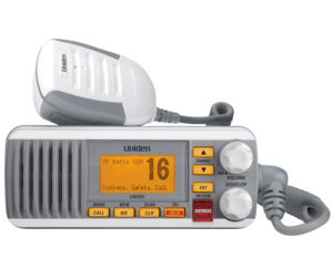 Uniden Fixed Mount VHF Radio - White  • UM385