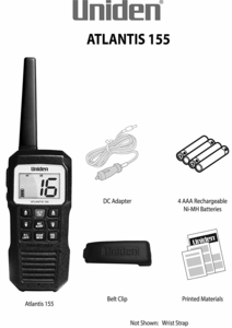 Uniden Handheld Two-Way VHF Floating Marine Radio  • ATLANTIS 155