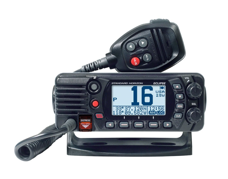 Standard Horizon Eclipse GX1400 25W RF Black Fixed Mount VHF Radio  • GX1400B