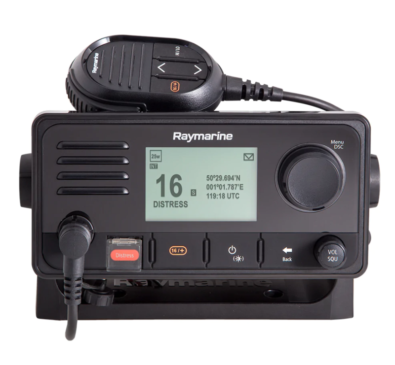 Raymarine Ray63 25W RF Black Fixed Mount VHF Radio  • E70516