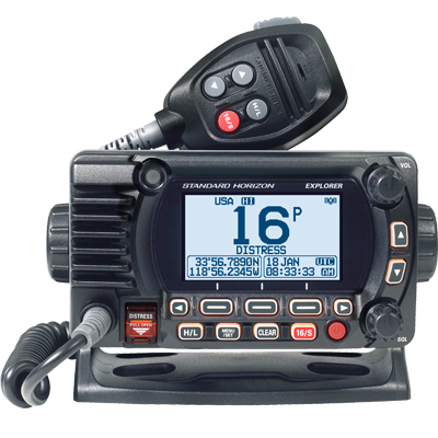 Standard Horizon Fixed Mount VHF W/GPS - Black  • GX1800GB