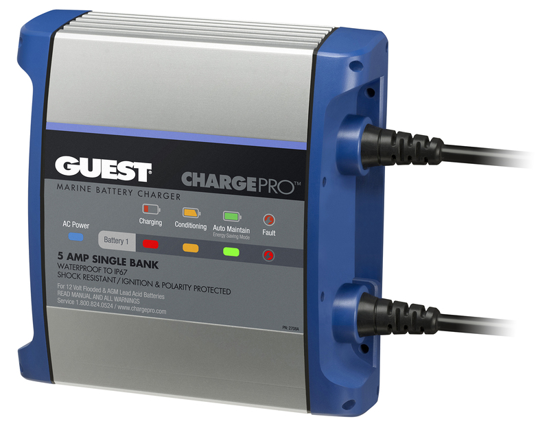 Guest On-Board Battery Charger 5A/12V, 1 Bank, 120V Input  • 2708A