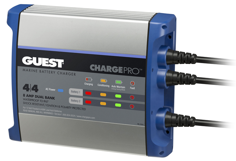 Guest On-Board Battery Charger 8A / 12V; 2 Bank; 120V Input  • 2707A