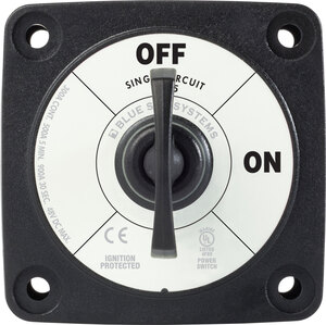 Blue Sea Battery Switch Single Circuit ON-OFF - Black  • 6005200-BSS