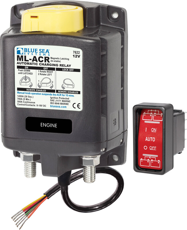 Blue Sea ML-Series Heavy Duty Automatic Charging Relay  • 7622-BSS