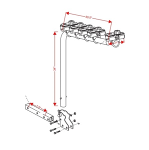 Swagman XP 5 Position Folding Hitch Mount Bike Carrier  • 64970