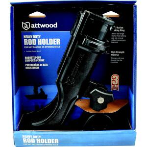 Attwood Heavy-Duty Black Adjustable Rod Holder with Combo Mount  • 5009-4