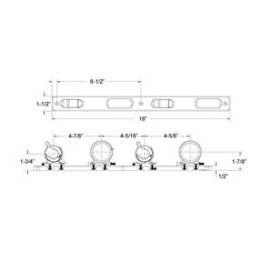 Taco 4-Rod Hanger W/Poly Rack - Polished Stainless Steel  • F16-2752-1