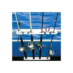 Taco Deluxe 4-Rod Pontoon Boat Tackle Rack - White  • P03-074W