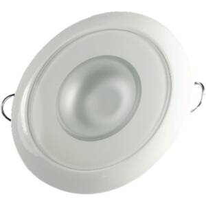 Lumitec Flush Mount Down Light - Glass Finish/White Bezel - White Non-Dimming  • 113123
