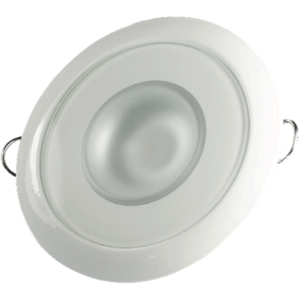 Lumitec Flush Mount Down Light - Glass Finish/White Bezel - White Non-Dimming  • 113123