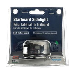 Attwood LightArmor Stainless Steel Deck Mount Starboard Side LED Light  • NV2012SSG-7