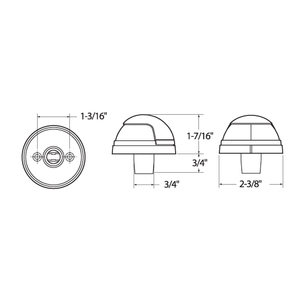 Attwood 12 V Deck Mount Bi-Color Side Light  • 5045-7