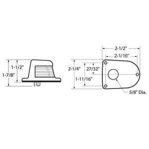 Attwood 12 V Stainless Steel Deck Mount Starboard Side Light  • 66319G7