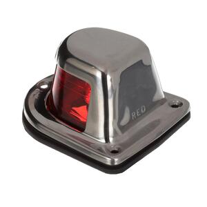 Attwood 12 V Stainless Steel Deck Mount Port Side Light, Red Lens  • 66319R7