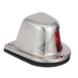 Attwood 12 V Stainless Steel Deck Mount Port Side Light, Red Lens  • 66319R7