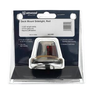 Attwood 12 V Stainless Steel Deck Mount Port Side Light, Red Lens  • 66319R7