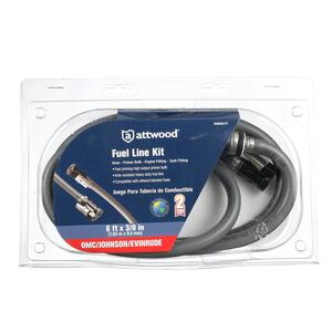 Attwood Fuel Line Kit for Johnson/Evinrude, 6'x 3/8