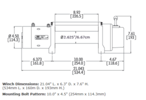 Warn M8000 Series 12 Volt Electric Winch  • 87800