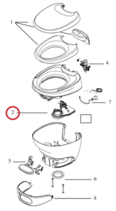 Thetford Aqua Magic Bravura Lower Flush Mechanism  • 31111