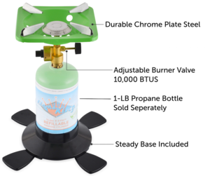 Flame King Single Burner w/ 1 Lb Base  • YSNVT-508