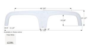 Icon Polar White Tandem Fender Skirt for Excel Winslow Model,  • 12291