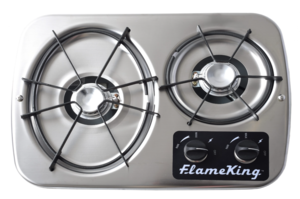 Flame King 2 Burner Built-In RV Stove with Wind Shield, CSA Approved  • YSNHT600