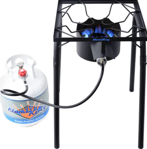 Flame King Heavy Duty 100,000 BTU Propane Gas Single Burner Bayou Cooker  • FK-100KSB