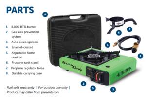 Flame King Portable Butane & Propane Gas Stove with Single Burner • YSNVT-505
