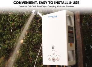 Flame King Tankless Outdoor Portable Propane Gas 10L 2.64GPM Water Heater 68,000 BTU for Hot Water Shower, RV, Camping  • YSNBM-264