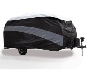 Camco Pro-Tec Mini Travel Trailer Cover, Fits Trailers Up to 16'2