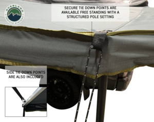 Overland Vehicle Systems Nomadic 270 LT Awning - Driver Side - Dark Gray Cover With Black Cover Universal  • 19559907