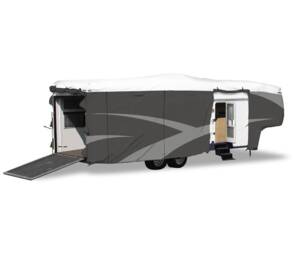 ADCO Designer Series 5th Wheel Trailer Cover (Gray with White Roof, Up to 37') • 36856