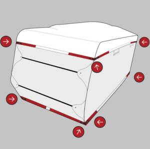 ADCO Designer Series 5th Wheel Trailer Cover (Gray with White Roof, Up to 37') • 36856