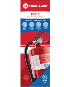 First Alert Rechargeable Commercial Fire Extinguisher UL rated 4-A:60-B:C  • PRO10