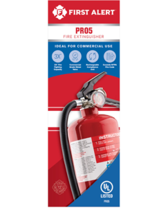 First Alert Rechargeable Heavy Duty Plus Fire Extinguisher UL rated 3-A:40-B:C  • PRO5