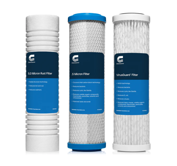 Clearsource VirusGuard GAC Replacement Filter Pack for Ultra RV Water Filter System  • FLTR-3PCKVRS