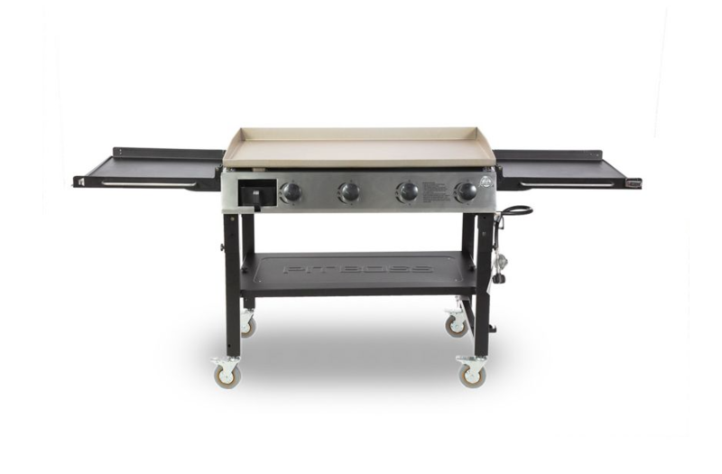 Pit Boss 4-Burner Griddle with 2 Folding Side Shelves  • 10555