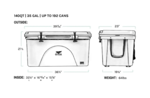 ORCA 140-Quart Hard Side Cooler – Charcoal  • ORCCH140