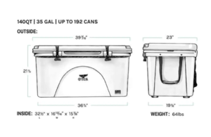 ORCA 140 Quart Cooler, Seafoam  • ORCSF140