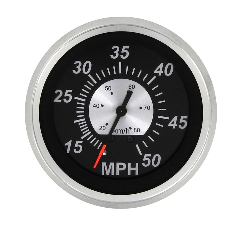 Sierra Black Sterling Series Speedometer 0- 50 MPH  • 68960PH