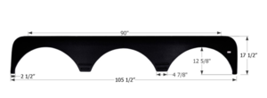 Icon Black Triple Axle Fender Skirt for Gulf Stream Enduramax Model  • 01821