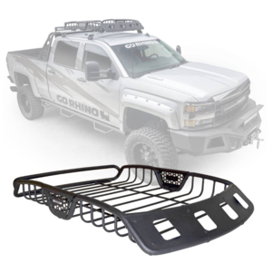 Go Rhino SR40 Tubular Steel Roof Rack w/ 4 Light Mounts - 48