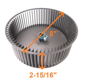 Dometic Air Conditioner Blower Wheel for Brisk 57912, 57915, 59136, 59146, 59156, 59516, 59530, and B3351  • 3313107.033