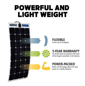 Go Power 110 Watt Flexible Solar Kit with 30 Amp Controller  • 83109