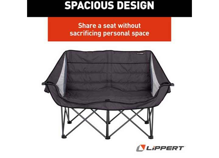 Lippert Campfire Folding Loveseat, Dark Grey  • 2021128650