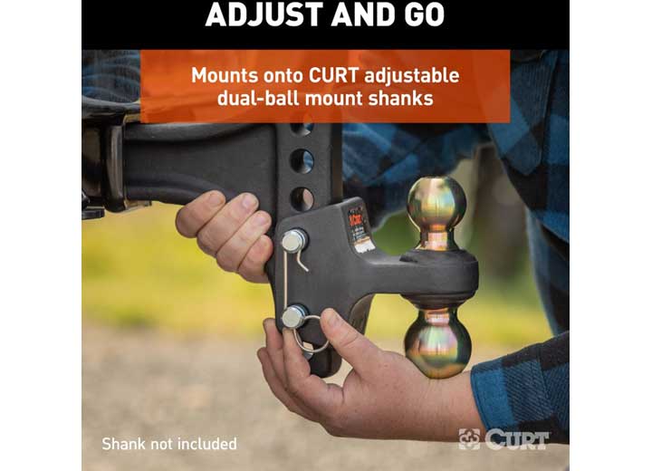 Curt HD Dual Ball Attachment for Weight Distribution Shank  • 45934