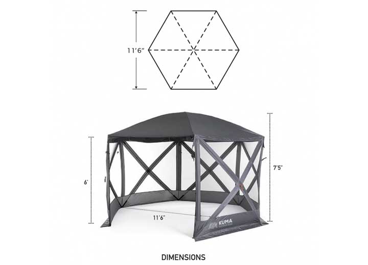 Kuma Outdoor Gear Bear Den Gazebo, 11'6
