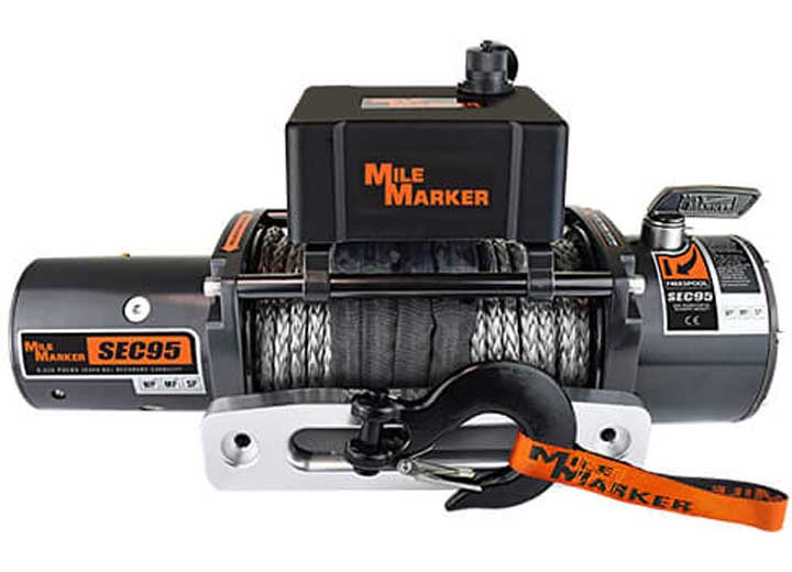 Mile Marker SEC95 Truck/SUV/Jeep Winch, 9,500 LB with Synthetic Rope  • 76-53246BW