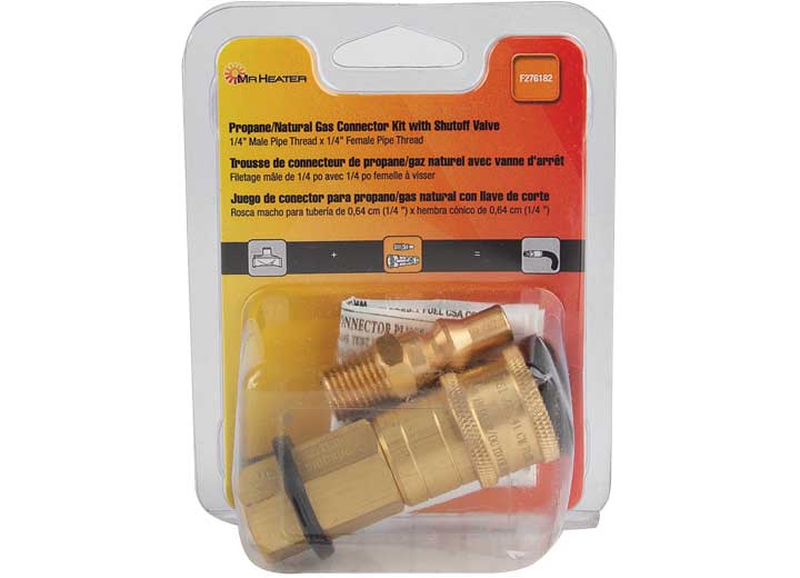 Mr. Heater Propane/Natural Gas Connector Kit with Shut-Off Valve & Full Flow Male Plug  • F276182